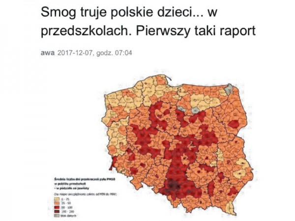 Smog truje polskie dzieci