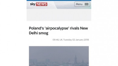 Polski smog w SKY news - krytyczny raport o stanie powietrza